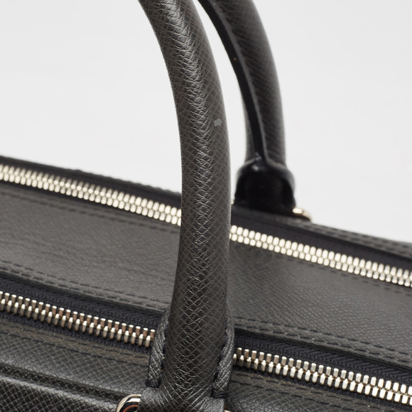LOUIS VUITTON Black Taiga Leather Documents Briefcase Bag - Picture 6 of 8